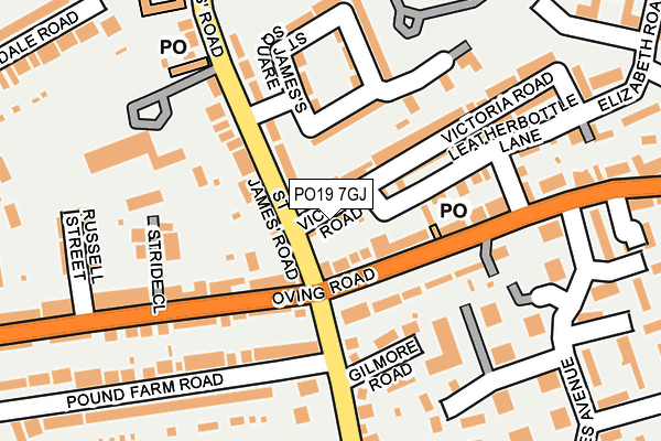 PO19 7GJ map - OS OpenMap – Local (Ordnance Survey)