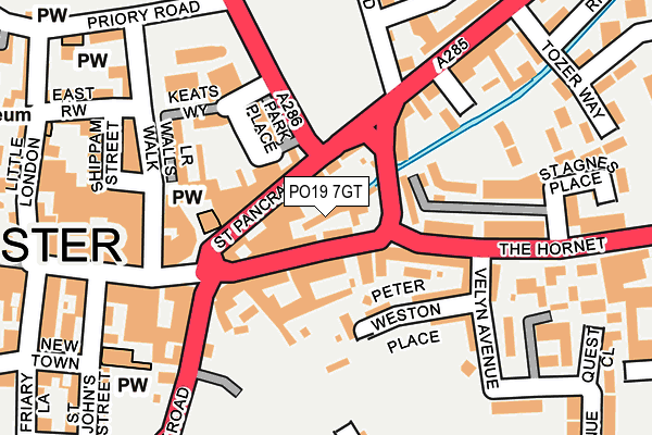 PO19 7GT map - OS OpenMap – Local (Ordnance Survey)
