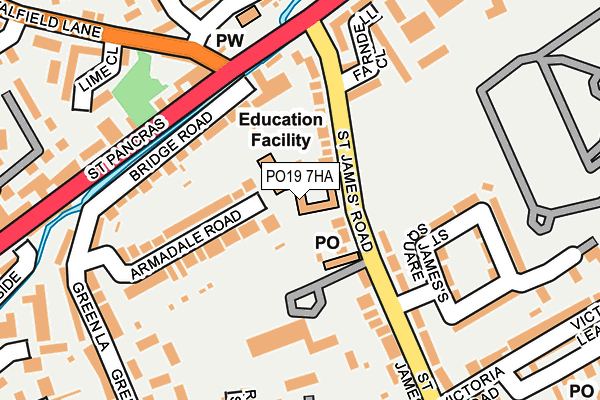 PO19 7HA map - OS OpenMap – Local (Ordnance Survey)
