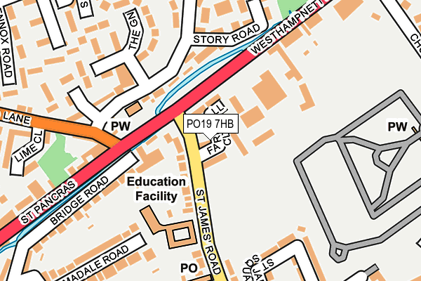 PO19 7HB map - OS OpenMap – Local (Ordnance Survey)