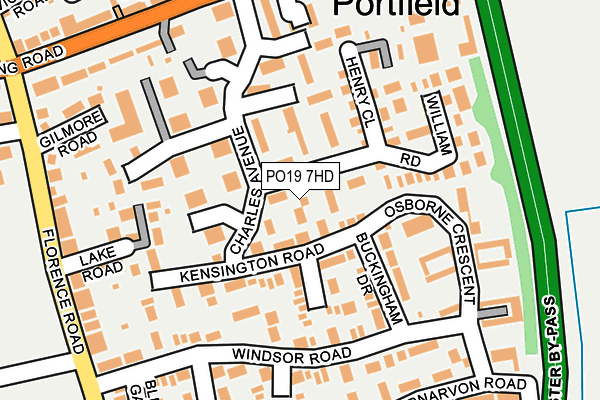 PO19 7HD map - OS OpenMap – Local (Ordnance Survey)