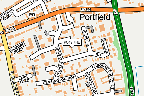 PO19 7HE map - OS OpenMap – Local (Ordnance Survey)