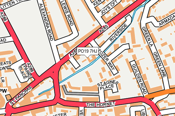 PO19 7HJ map - OS OpenMap – Local (Ordnance Survey)