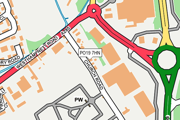PO19 7HN map - OS OpenMap – Local (Ordnance Survey)