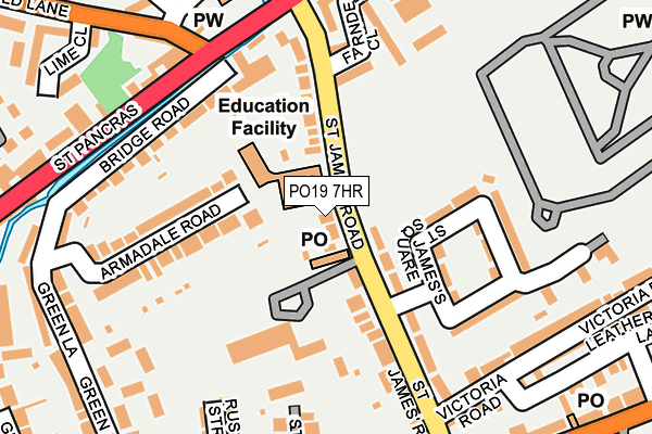PO19 7HR map - OS OpenMap – Local (Ordnance Survey)