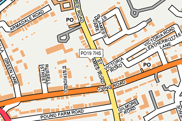 PO19 7HS map - OS OpenMap – Local (Ordnance Survey)
