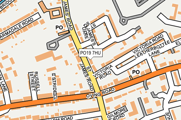 PO19 7HU map - OS OpenMap – Local (Ordnance Survey)