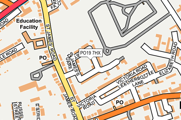 PO19 7HX map - OS OpenMap – Local (Ordnance Survey)