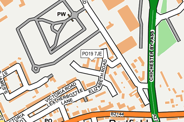 PO19 7JE map - OS OpenMap – Local (Ordnance Survey)