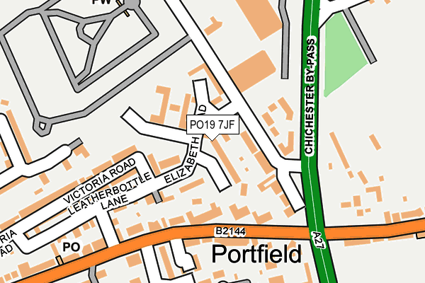 PO19 7JF map - OS OpenMap – Local (Ordnance Survey)