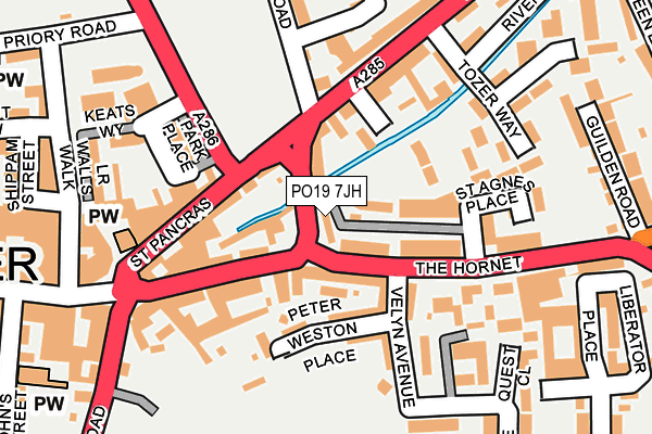 PO19 7JH map - OS OpenMap – Local (Ordnance Survey)