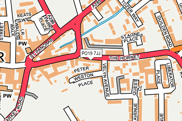 PO19 7JJ map - OS OpenMap – Local (Ordnance Survey)