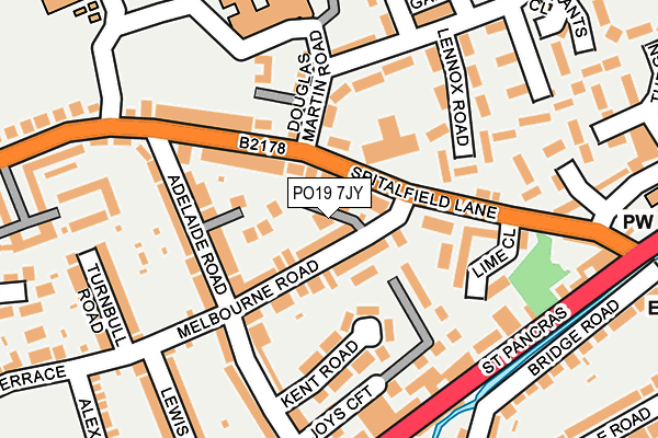 PO19 7JY map - OS OpenMap – Local (Ordnance Survey)