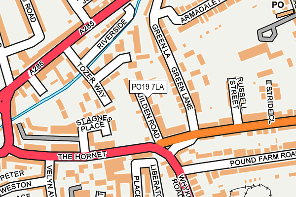 PO19 7LA map - OS OpenMap – Local (Ordnance Survey)