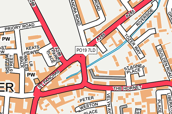PO19 7LD map - OS OpenMap – Local (Ordnance Survey)