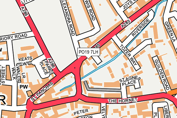 PO19 7LH map - OS OpenMap – Local (Ordnance Survey)