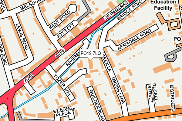 PO19 7LQ map - OS OpenMap – Local (Ordnance Survey)