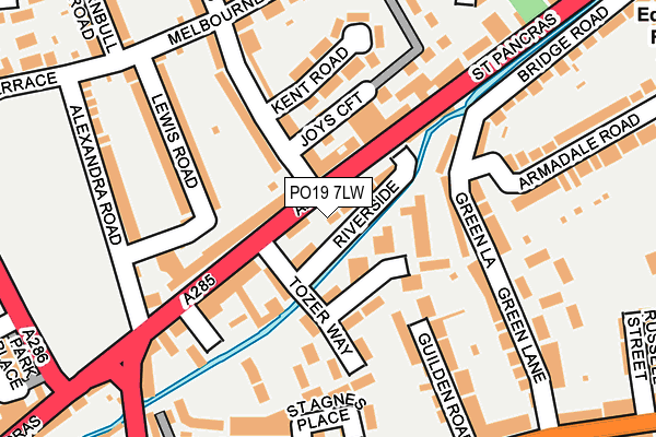 PO19 7LW map - OS OpenMap – Local (Ordnance Survey)