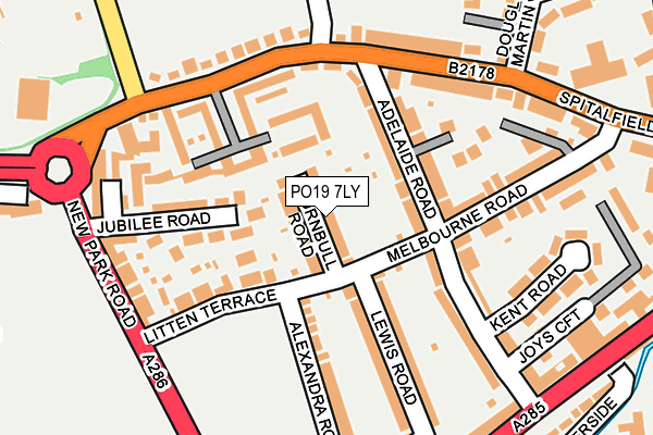 PO19 7LY map - OS OpenMap – Local (Ordnance Survey)
