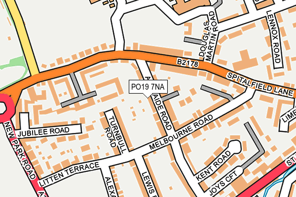 PO19 7NA map - OS OpenMap – Local (Ordnance Survey)