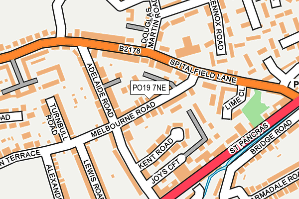 PO19 7NE map - OS OpenMap – Local (Ordnance Survey)