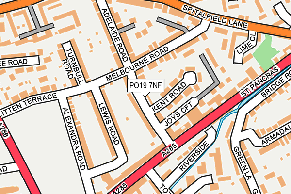 PO19 7NF map - OS OpenMap – Local (Ordnance Survey)