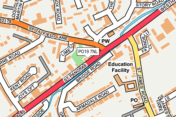 PO19 7NL map - OS OpenMap – Local (Ordnance Survey)
