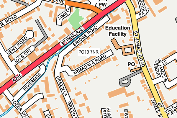 PO19 7NR map - OS OpenMap – Local (Ordnance Survey)