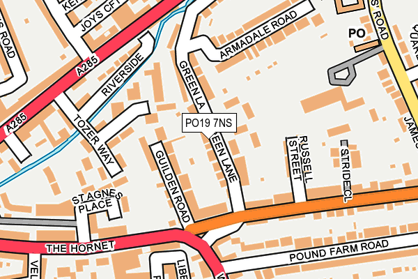 PO19 7NS map - OS OpenMap – Local (Ordnance Survey)