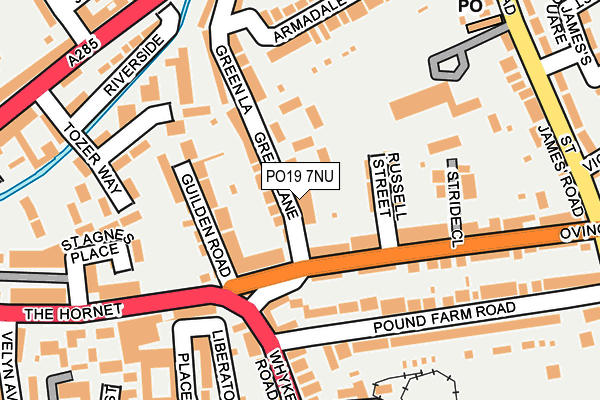 PO19 7NU map - OS OpenMap – Local (Ordnance Survey)