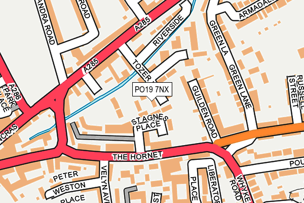 PO19 7NX map - OS OpenMap – Local (Ordnance Survey)