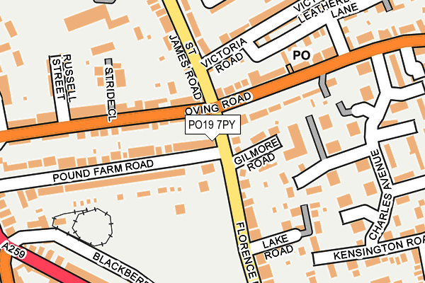 PO19 7PY map - OS OpenMap – Local (Ordnance Survey)