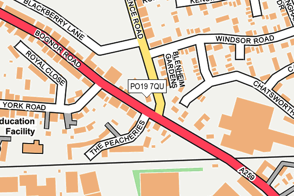 PO19 7QU map - OS OpenMap – Local (Ordnance Survey)