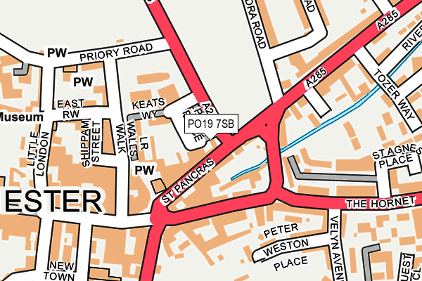 PO19 7SB map - OS OpenMap – Local (Ordnance Survey)
