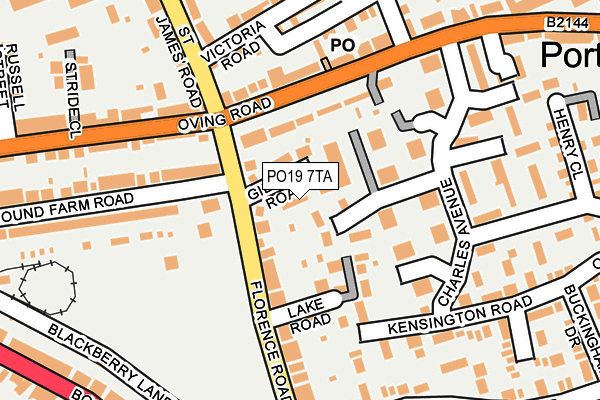 PO19 7TA map - OS OpenMap – Local (Ordnance Survey)