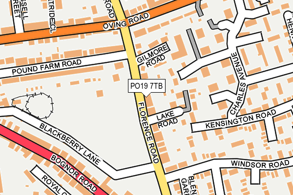 PO19 7TB map - OS OpenMap – Local (Ordnance Survey)