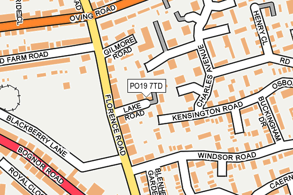PO19 7TD map - OS OpenMap – Local (Ordnance Survey)