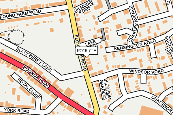 PO19 7TE map - OS OpenMap – Local (Ordnance Survey)