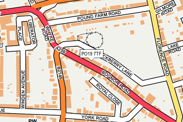 PO19 7TF map - OS OpenMap – Local (Ordnance Survey)
