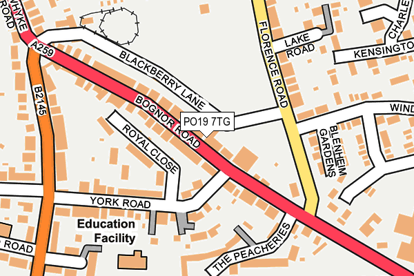 PO19 7TG map - OS OpenMap – Local (Ordnance Survey)