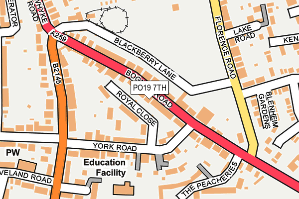 PO19 7TH map - OS OpenMap – Local (Ordnance Survey)