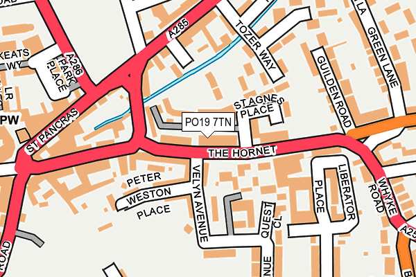 PO19 7TN map - OS OpenMap – Local (Ordnance Survey)