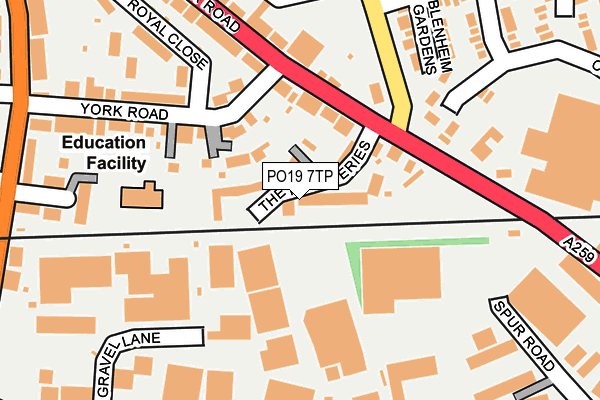PO19 7TP map - OS OpenMap – Local (Ordnance Survey)