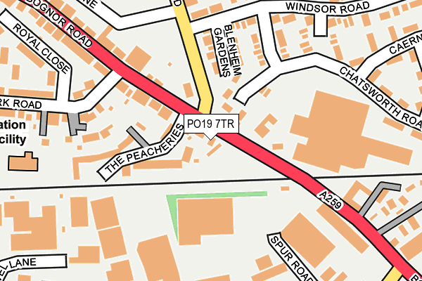 PO19 7TR map - OS OpenMap – Local (Ordnance Survey)