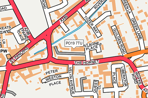PO19 7TU map - OS OpenMap – Local (Ordnance Survey)
