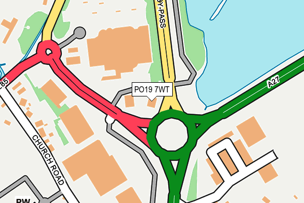 PO19 7WT map - OS OpenMap – Local (Ordnance Survey)