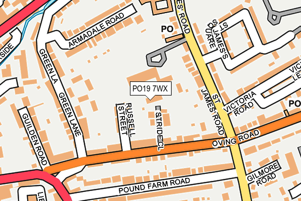 PO19 7WX map - OS OpenMap – Local (Ordnance Survey)