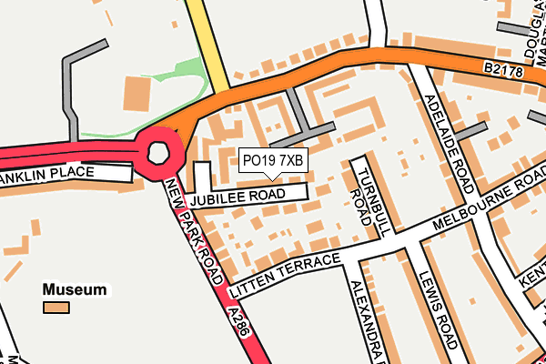 PO19 7XB map - OS OpenMap – Local (Ordnance Survey)