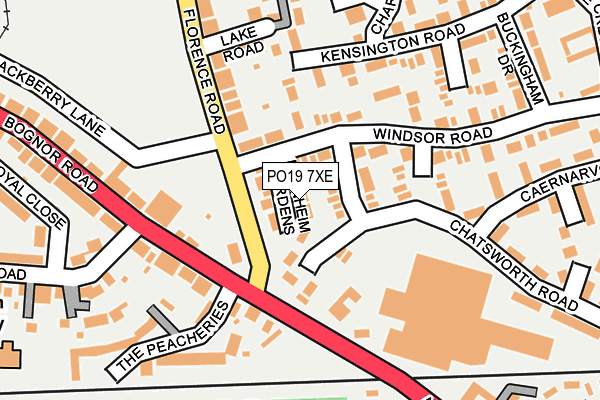 PO19 7XE map - OS OpenMap – Local (Ordnance Survey)