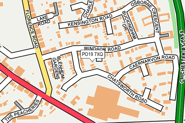 PO19 7XQ map - OS OpenMap – Local (Ordnance Survey)